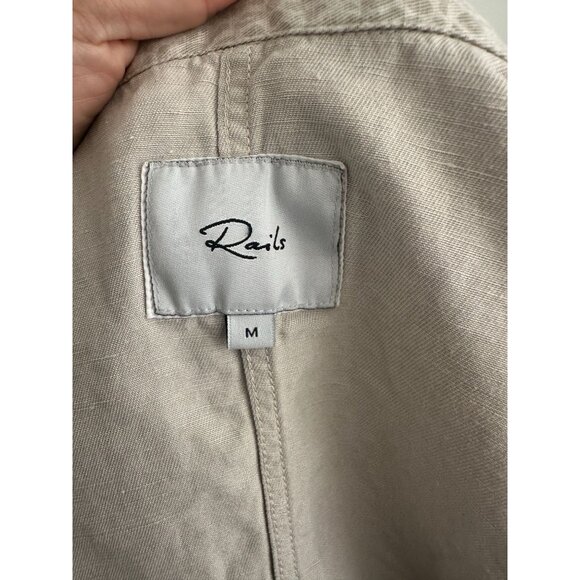 RAILS Leopard Print Button Drawstring Jacket Size Medium - Picture 8 of 10